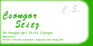 csongor stitz business card